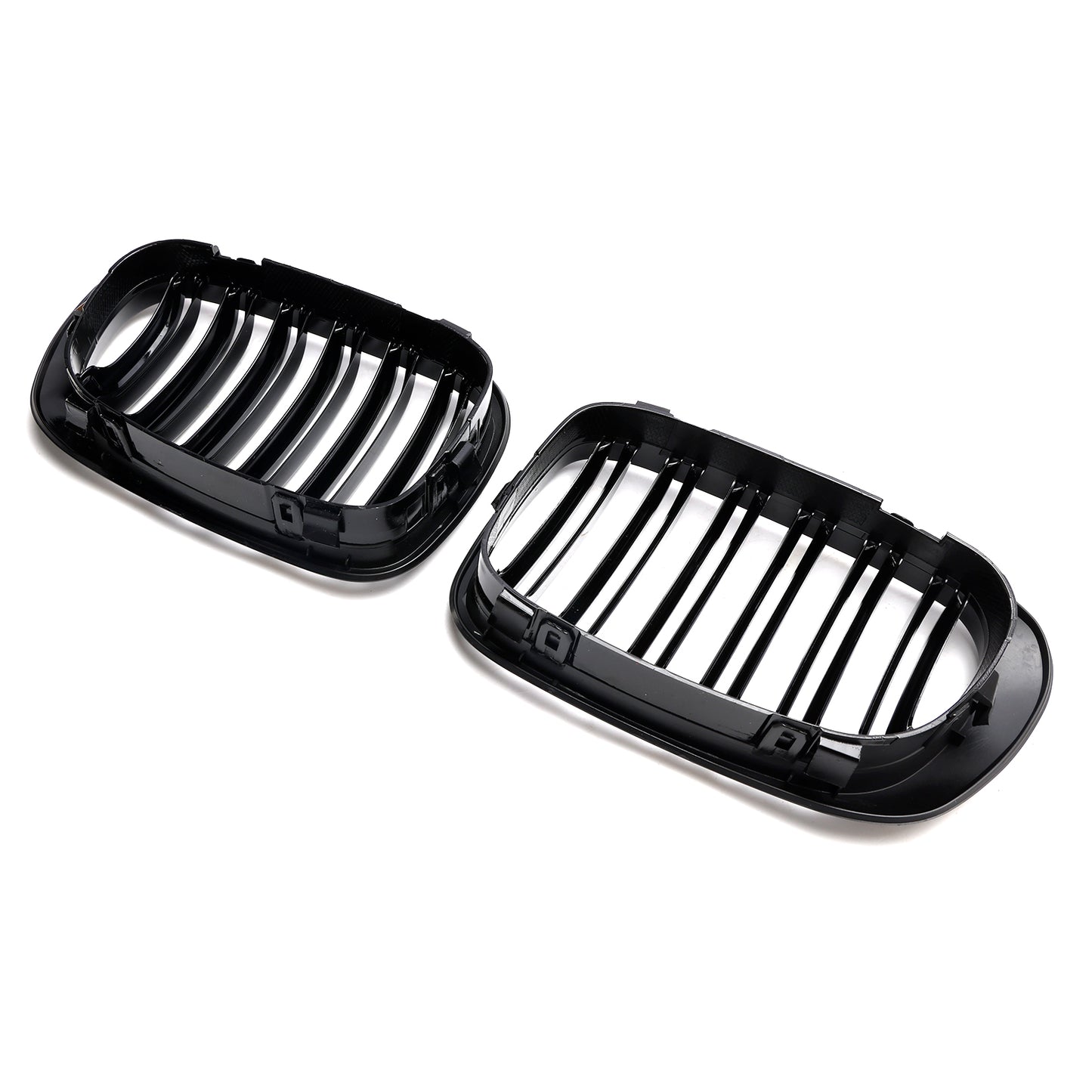 Griglie per griglia del cofano anteriore a doppia linea nero lucido per BMW E46 2 porte 1998-2001 generico