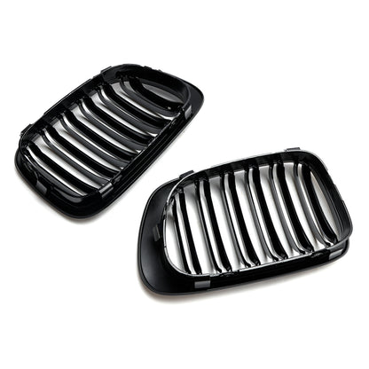 Griglie per griglia del cofano anteriore a doppia linea nero lucido per BMW E46 2 porte 1998-2001 generico