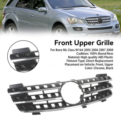 2005-2008 Mercedes ML-Class W164 Griglia paraurti anteriore Nero