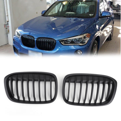 Nuova coppia griglia frontale per griglia per BMW 2016+ F48 F49 X1 X-Series nero generico