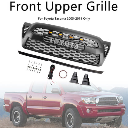 Griglia paraurti anteriore nera opaca Toyota Tacoma 2005-2011 con LED