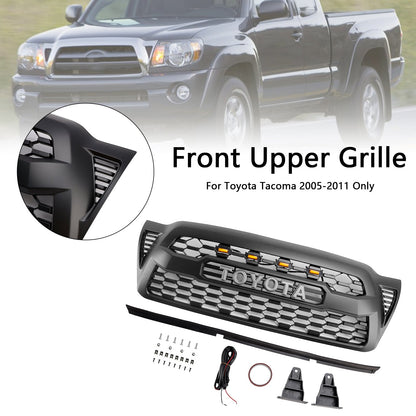 Griglia paraurti anteriore nera opaca Toyota Tacoma 2005-2011 con LED