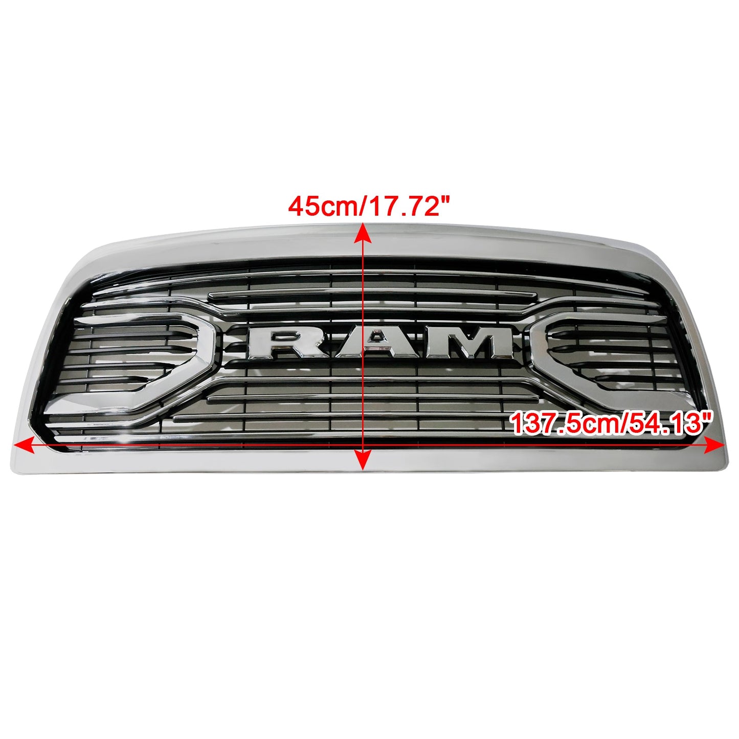 Dodge Ram 2500/3500 Laramie 2010-2018 con griglia paraurti anteriore cromata con luci a LED