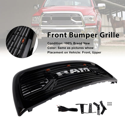 Dodge Ram 2500/3500 Laramie 2010-2018 con griglia paraurti anteriore nera con luci a LED