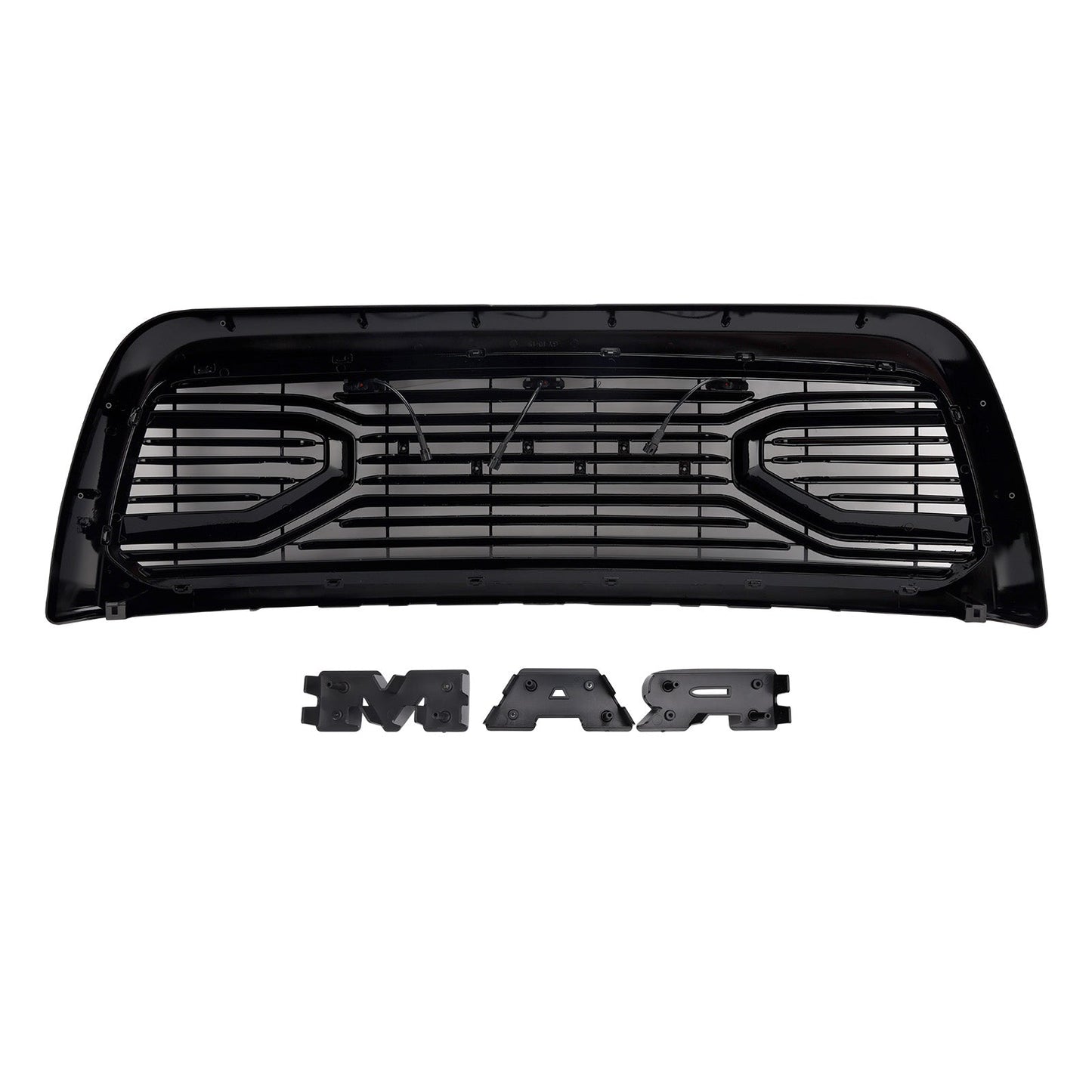 Dodge Ram 2500/3500 Laramie 2010-2018 con griglia paraurti anteriore nera con luci a LED