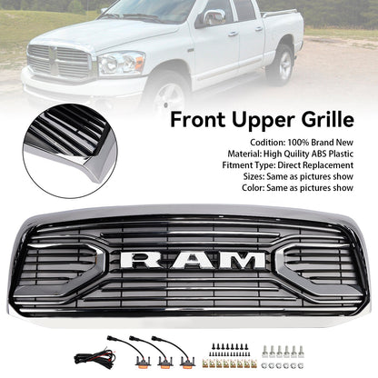 Griglia paraurti anteriore cromata Per 2006-2008 Dodge RAM 1500