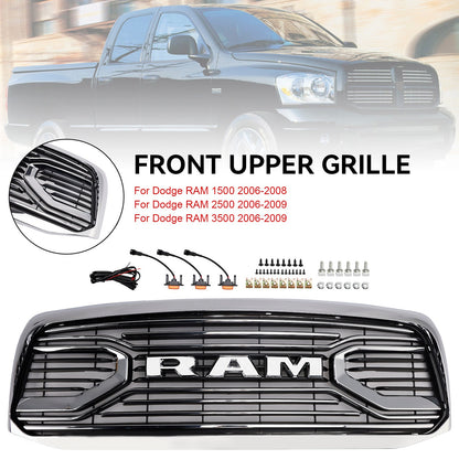 Griglia paraurti anteriore cromata Per 2006-2008 Dodge RAM 1500