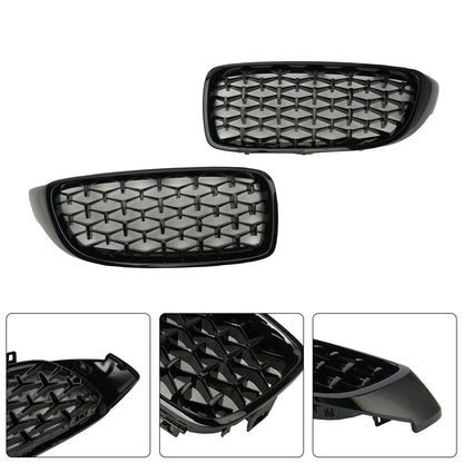 Griglia superiore anteriore Diamond per BMW Serie 4 F32 F33 F36 F82 14-2018 nero lucido generico
