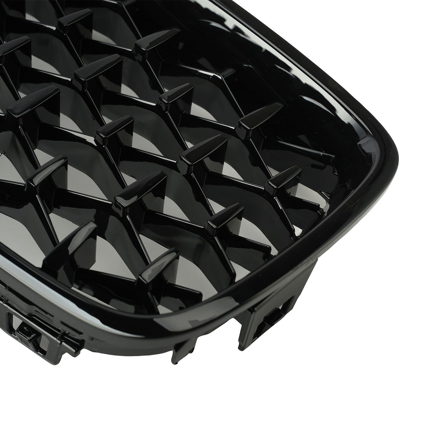 Griglia superiore anteriore Diamond per BMW Serie 4 F32 F33 F36 F82 14-2018 nero lucido generico