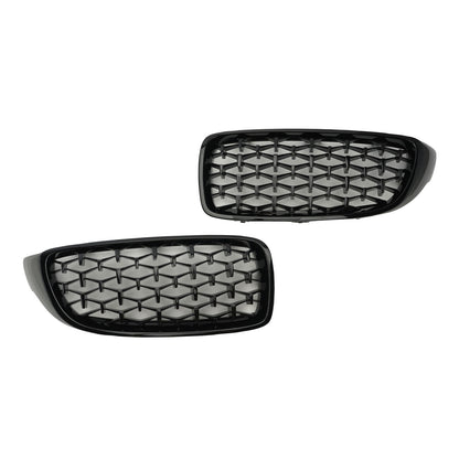 Griglia superiore anteriore Diamond per BMW Serie 4 F32 F33 F36 F82 14-2018 nero lucido generico