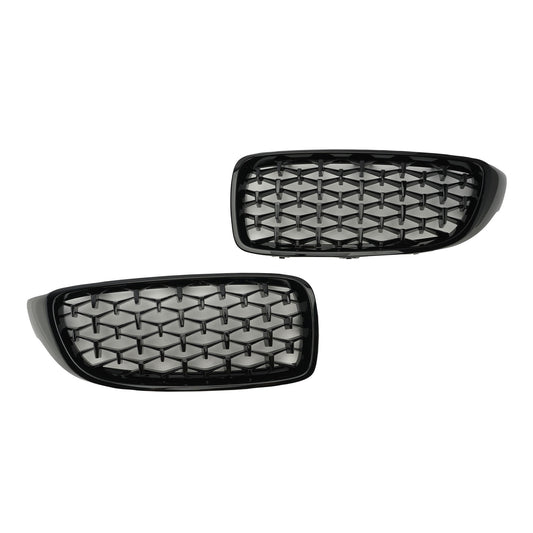 Griglia superiore anteriore Diamond per BMW Serie 4 F32 F33 F36 F82 14-2018 nero lucido generico
