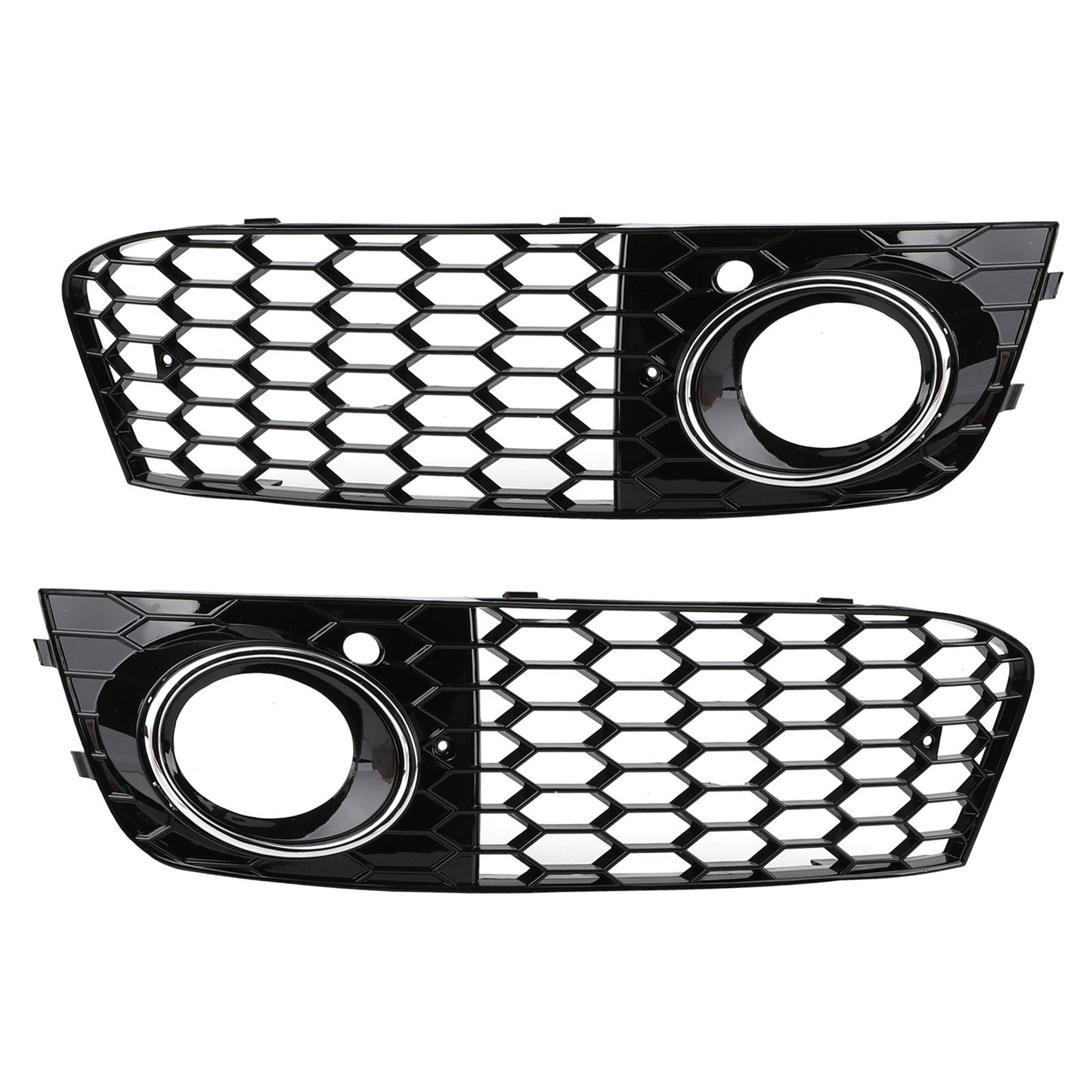 Per 2008-2012 Audi A4/A4 Avant B8 RS4 in stile Honeycomb grill grilla nera + fendinebbia griglia