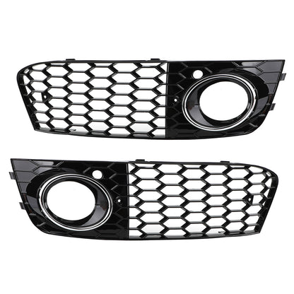 Per 2008-2012 Audi A4/A4 Avant B8 RS4 in stile Honeycomb grill grilla nera + fendinebbia griglia