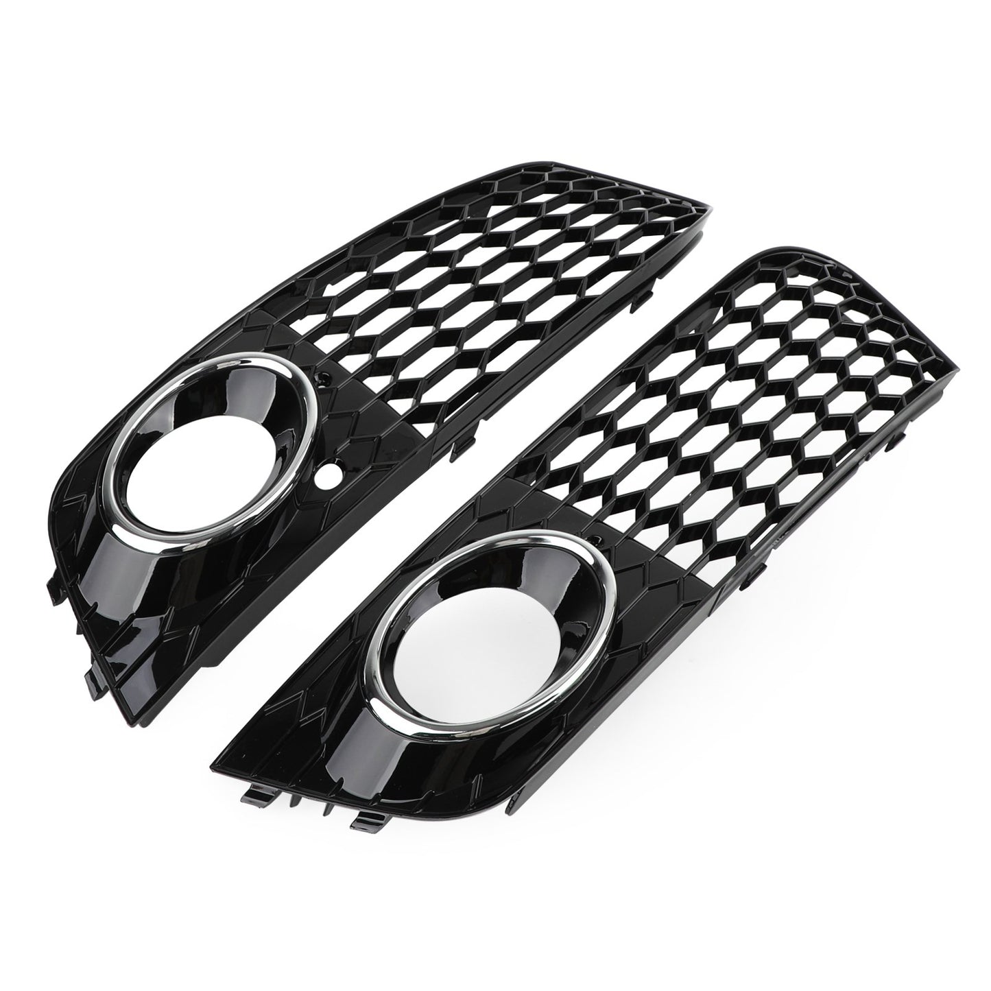 Per 2008-2012 Audi A4/A4 Avant B8 RS4 in stile Honeycomb grill grilla nera + fendinebbia griglia