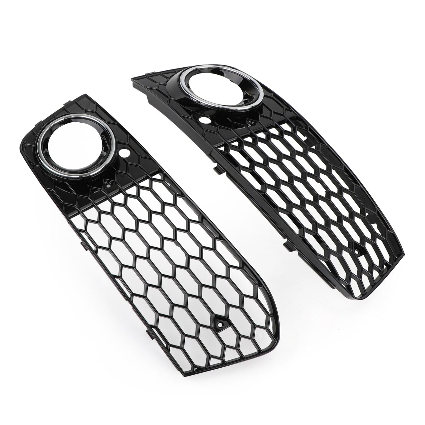 Per 2008-2012 Audi A4/A4 Avant B8 RS4 in stile Honeycomb grill grilla nera + fendinebbia griglia
