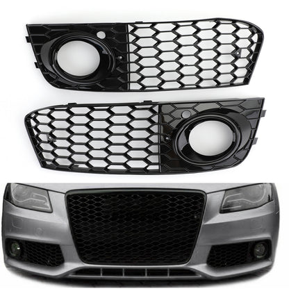 2008-2012 Audi A4/A4 Avant B8 RS4 in stile Honeycomb grill grilla nera + fendinebbia griglia