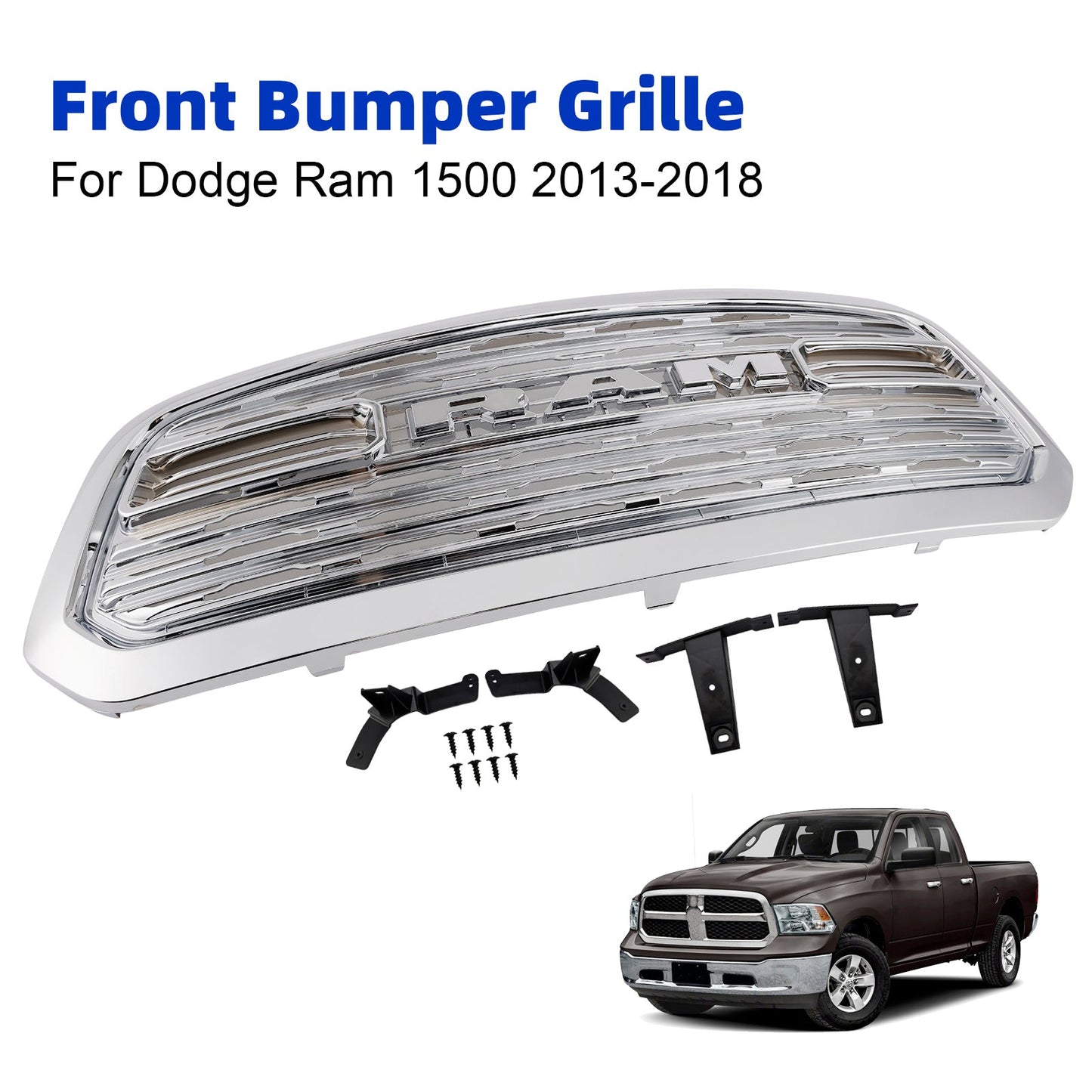 Griglia paraurti anteriore cromata Dodge Ram 1500 LTD Style 2013-2018
