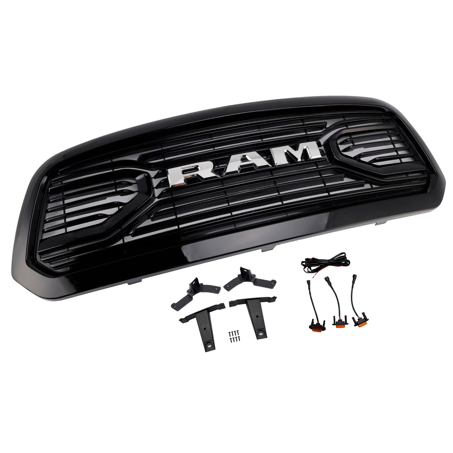 Griglia paraurti anteriore stile Big Horn Dodge Ram 1500 2013-2018 nera