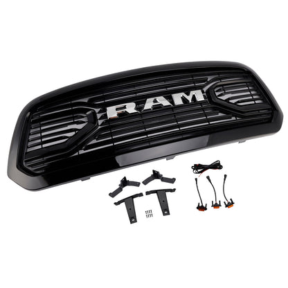 Griglia paraurti anteriore stile Big Horn Dodge Ram 1500 2013-2018 nera
