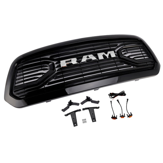 Griglia paraurti anteriore stile Big Horn Dodge Ram 1500 2013-2018 nera