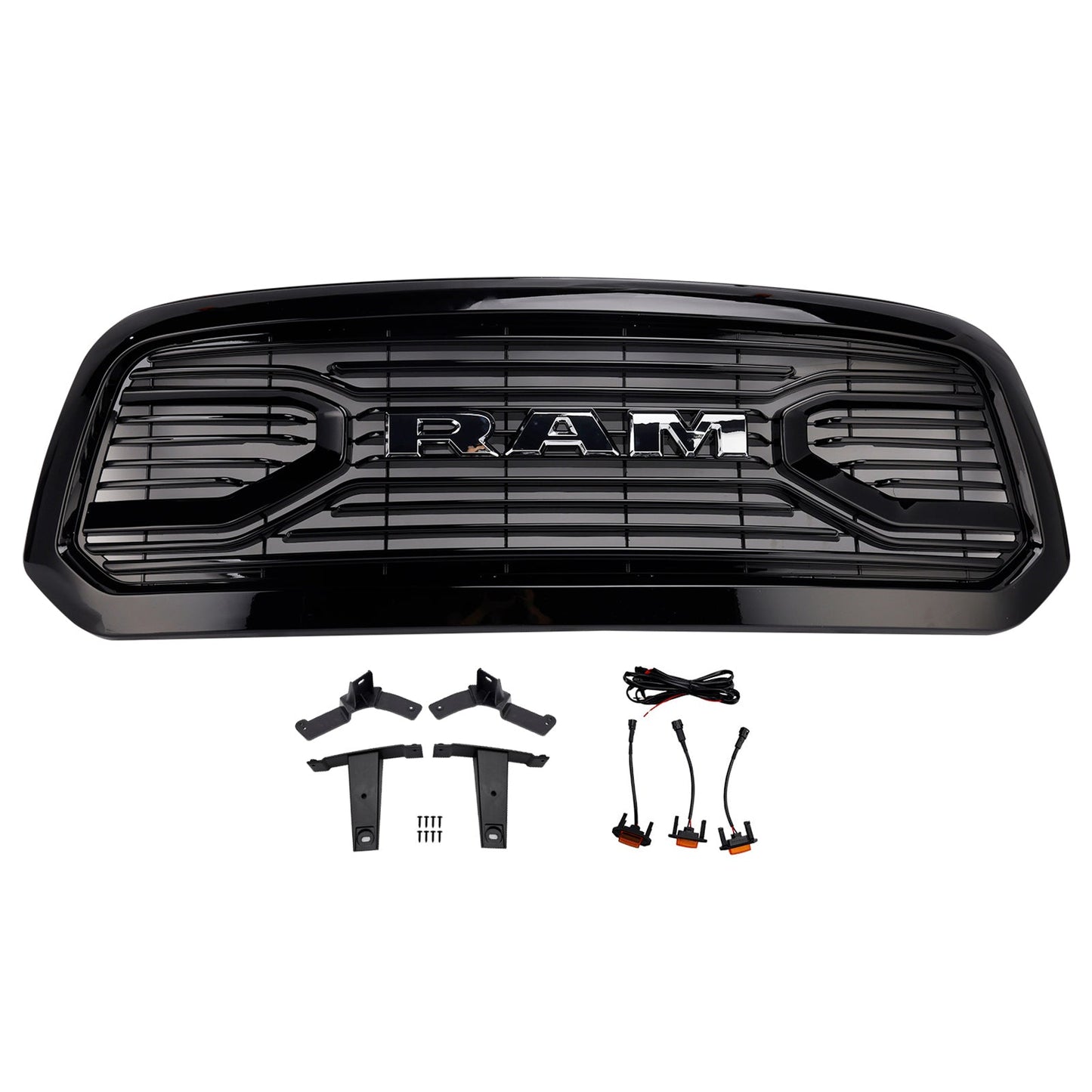 Griglia paraurti anteriore stile Big Horn Dodge Ram 1500 2013-2018 nera