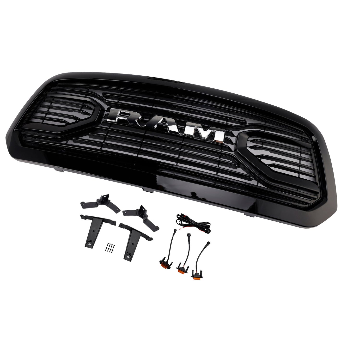 Griglia paraurti anteriore stile Big Horn Dodge Ram 1500 2013-2018 nera