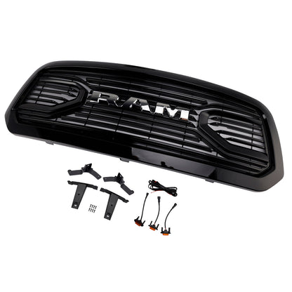Griglia paraurti anteriore stile Big Horn Dodge Ram 1500 2013-2018 nera