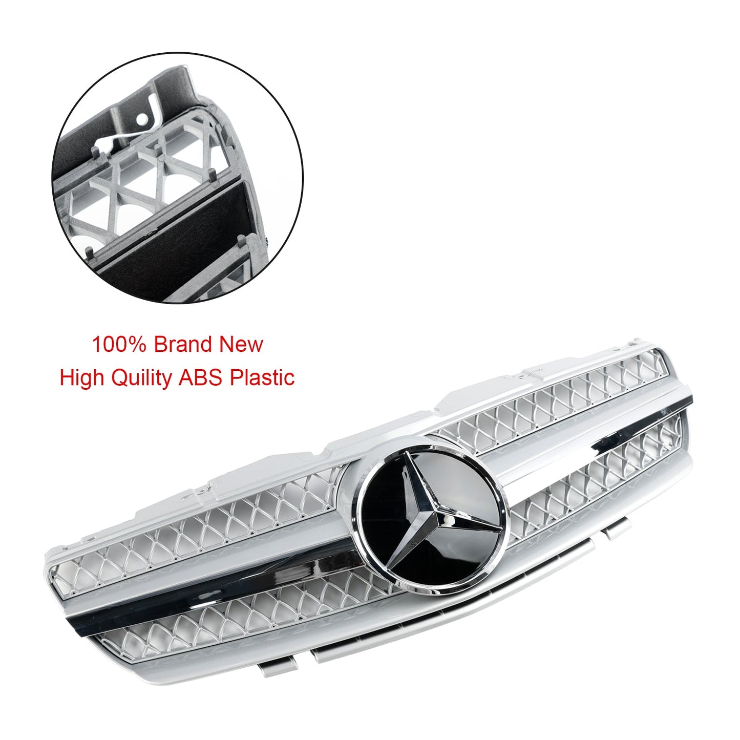 Per Mercedes Benz Classe SL R230 SL500 2003-2006 Griglia superiore paraurti anteriore