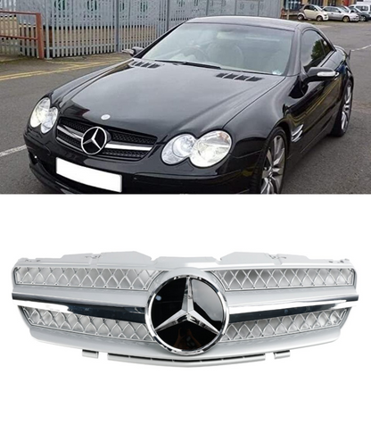 Per Mercedes Benz Classe SL R230 SL500 2003-2006 Griglia superiore paraurti anteriore