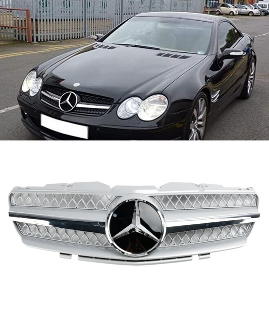 Per Mercedes Benz Classe SL R230 SL500 2003-2006 Griglia superiore paraurti anteriore
