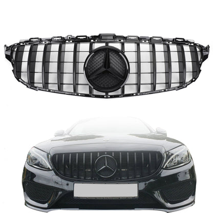 Per 2015-2018 Mercedes Benz classe W205 W200 C250 C300 C350 Griglia per paraurti anteriore stile GTR