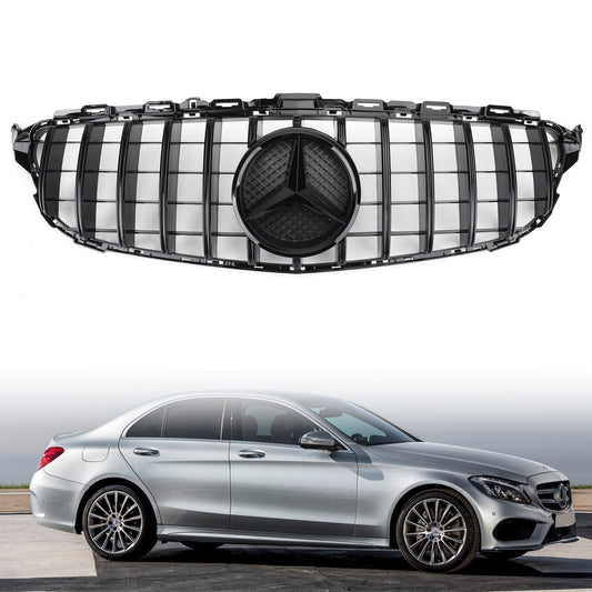 Per 2015-2018 Mercedes Benz classe W205 W200 C250 C300 C350 Griglia per paraurti anteriore stile GTR