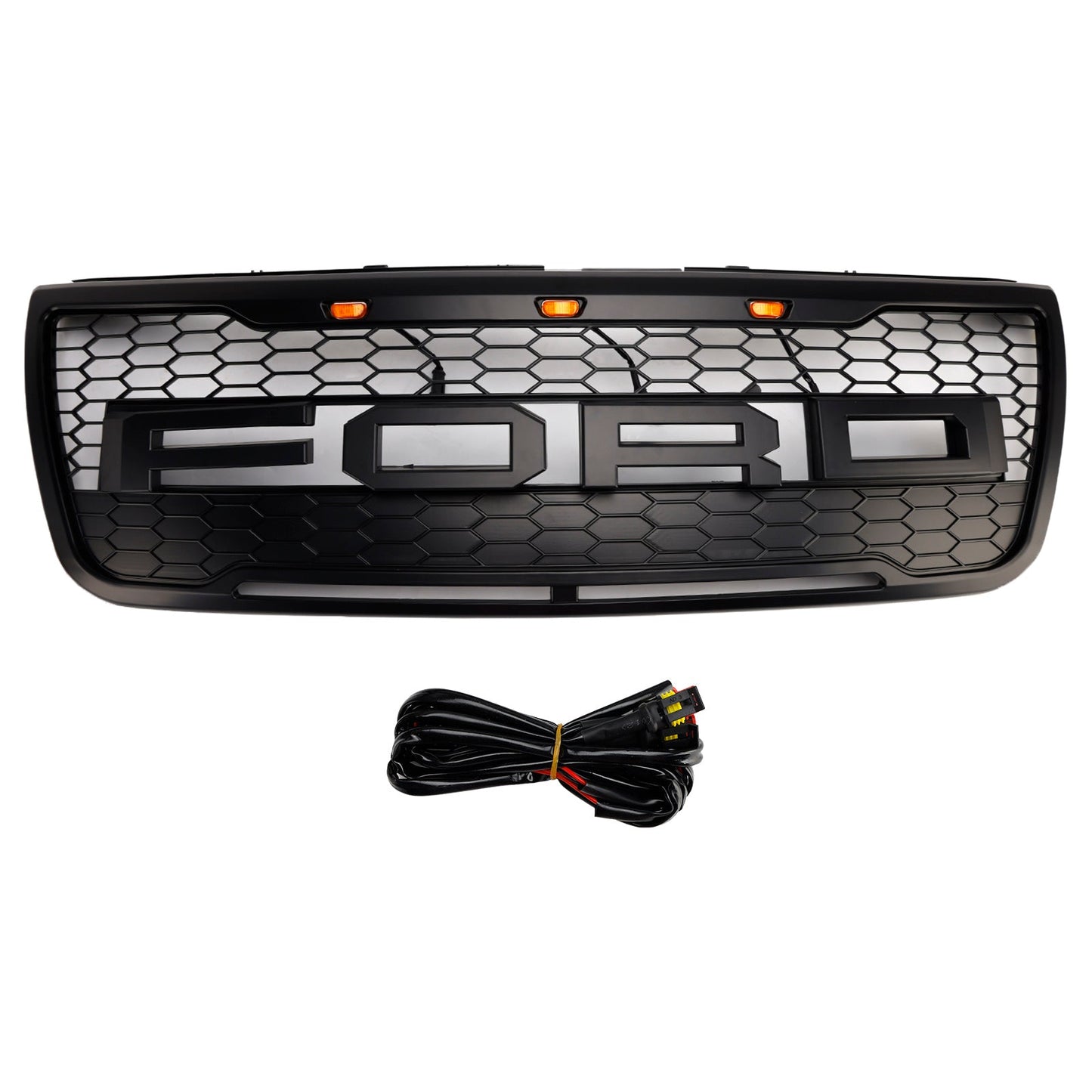 Griglia paraurti anteriore superiore grigia Ford Explorer 2012-2015 con luci