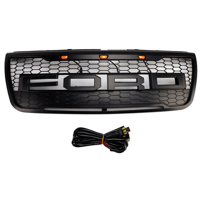 Griglia paraurti anteriore superiore grigia Ford Explorer 2012-2015 con luci