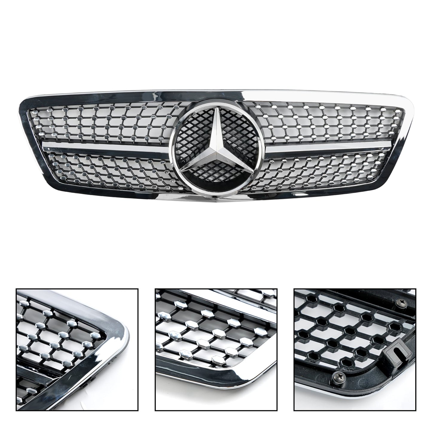 Griglia anteriore per paraurti anteriore adatta per Mercedes W203 C230 C320 C240 2001-2007