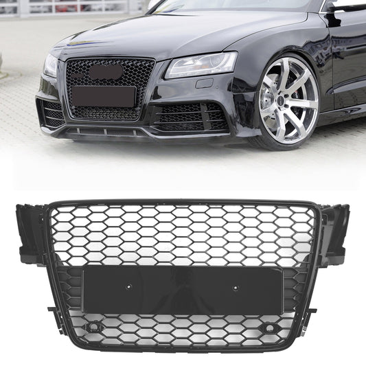Per AUDI A5 S5 B8 2008-2012 RS5 Style Hood Henycomb Sport mesh Grill Grille
