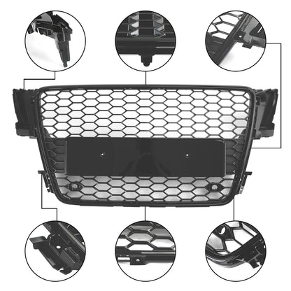 Per AUDI A5 S5 B8 2008-2012 RS5 Style Hood Henycomb Sport mesh Grill Grille