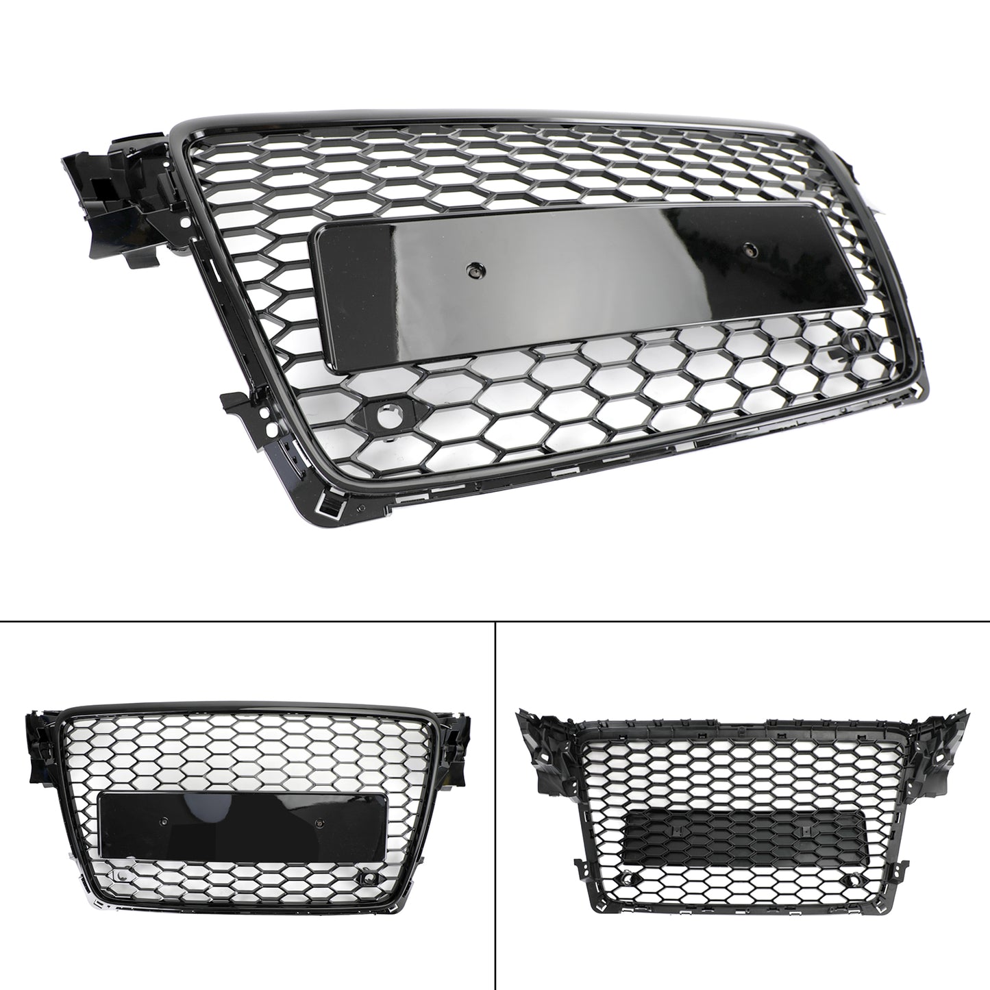 Per 2008-2012 Audi A4/A4 Avant B8 RS4 in stile Honeycomb grill grilla nera + fendinebbia griglia
