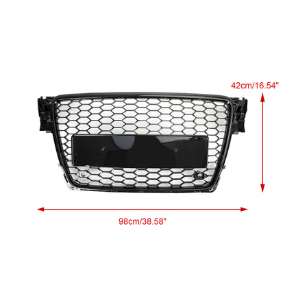 Per 2008-2012 Audi A4/A4 Avant B8 RS4 in stile Honeycomb grill grilla nera + fendinebbia griglia