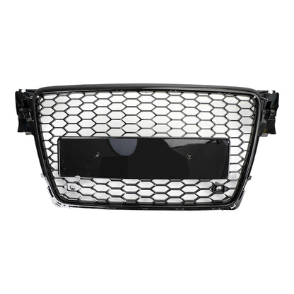 Per 2008-2012 Audi A4/A4 Avant B8 RS4 in stile Honeycomb grill grilla nera + fendinebbia griglia
