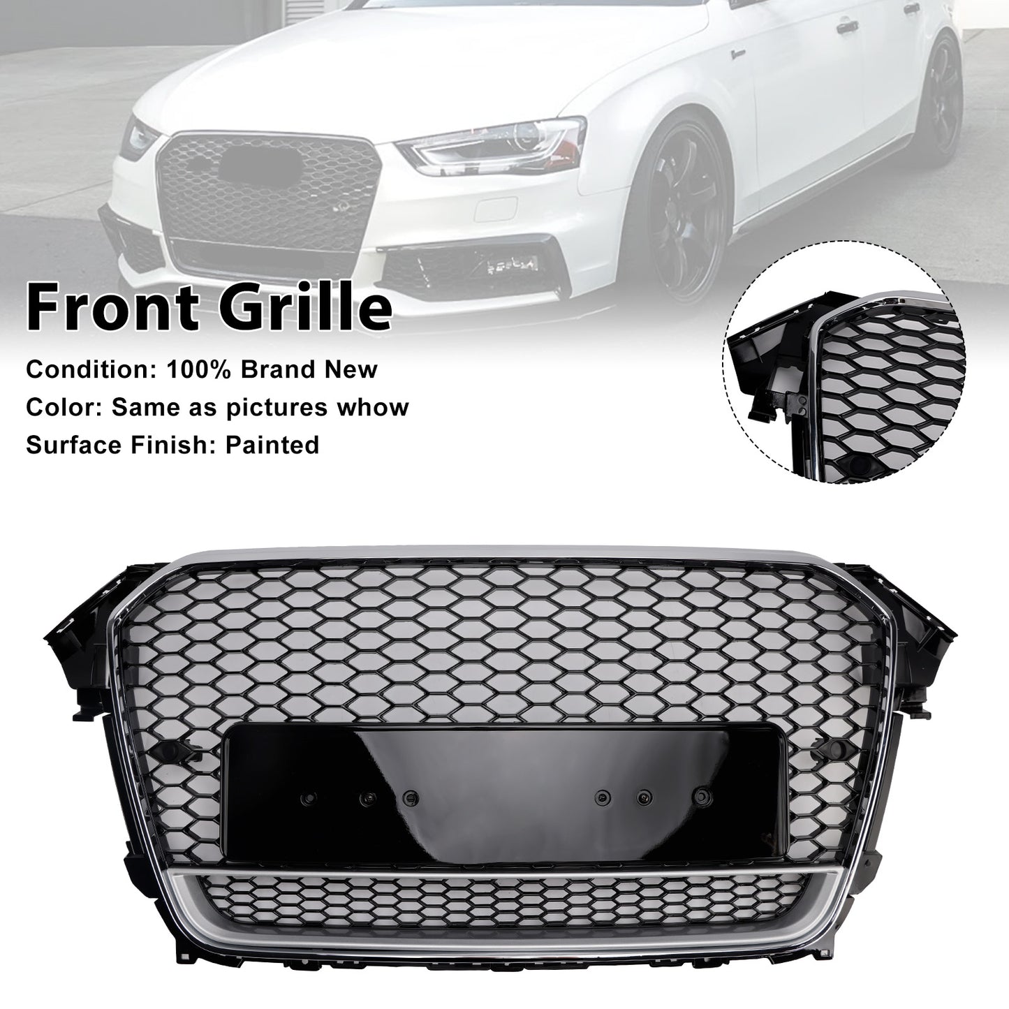 Griglia paraurti anteriore Audi A4 S4 B8.5 Quattro RS4 Style 2013-2016