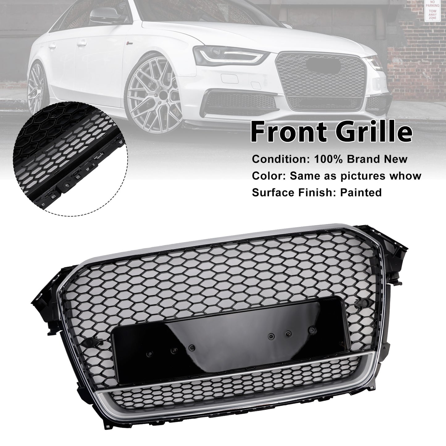 Griglia paraurti anteriore Audi A4 S4 B8.5 Quattro RS4 Style 2013-2016