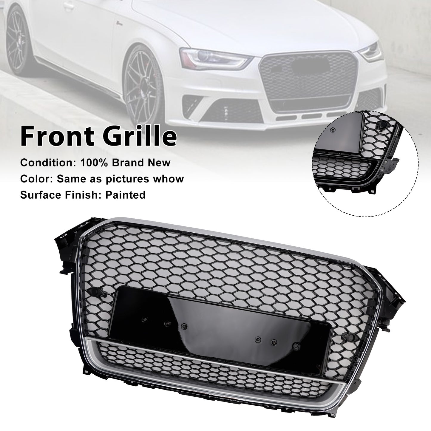 Griglia paraurti anteriore Audi A4 S4 B8.5 Quattro RS4 Style 2013-2016