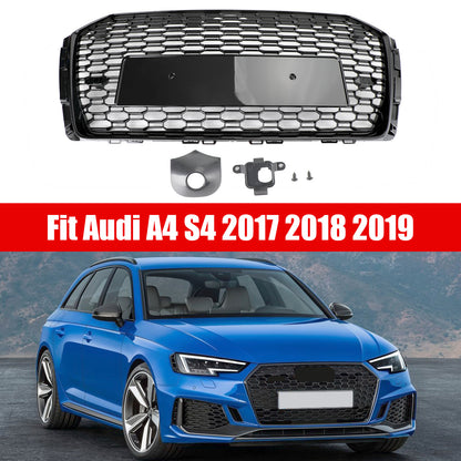 Audi A4/S4 2017-2018 griglia a nido d"ape stile RS4 griglia esagonale nera generica