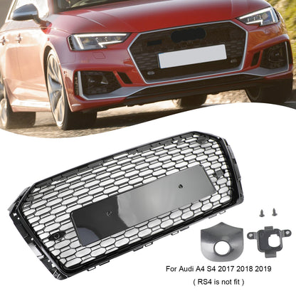 Audi A4/S4 2017-2018 griglia a nido d"ape stile RS4 griglia esagonale nera generica