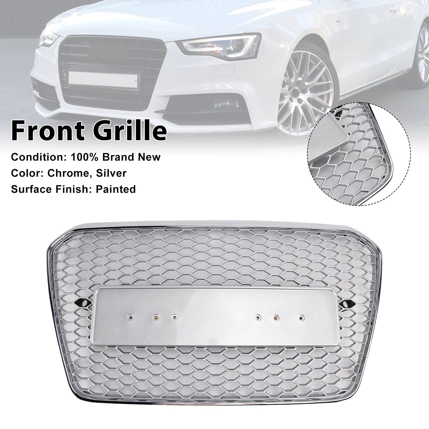 Griglia paraurti anteriore a nido d'ape Audi A5 S5 B8.5 RS5 Style 2013-2016