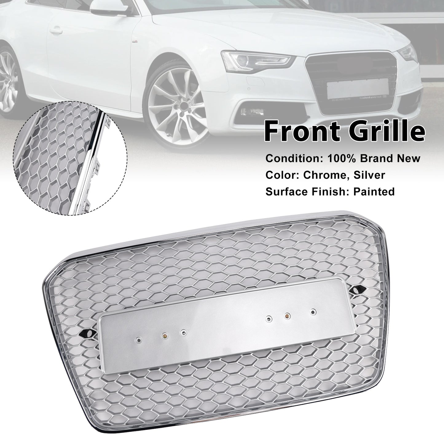 Griglia paraurti anteriore a nido d'ape Audi A5 S5 B8.5 RS5 Style 2013-2016