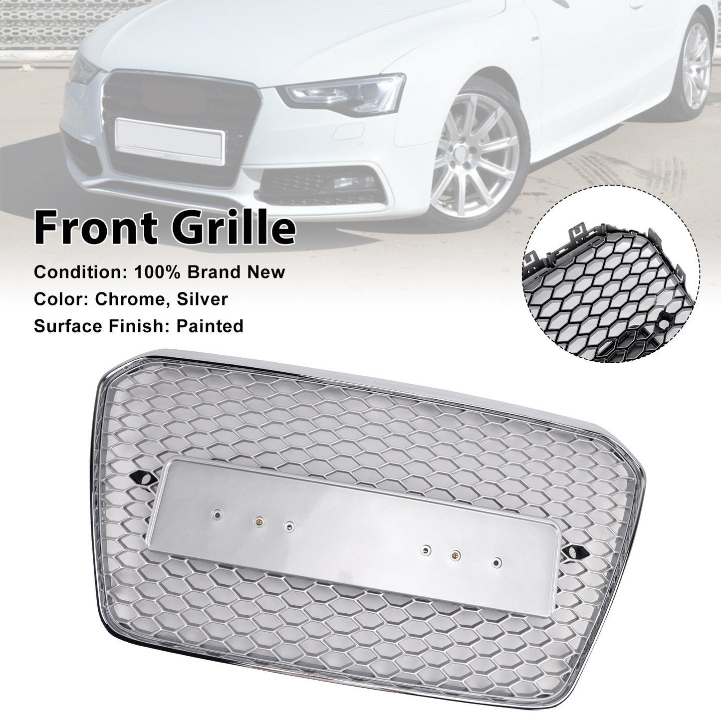 Griglia paraurti anteriore a nido d'ape Audi A5 S5 B8.5 RS5 Style 2013-2016