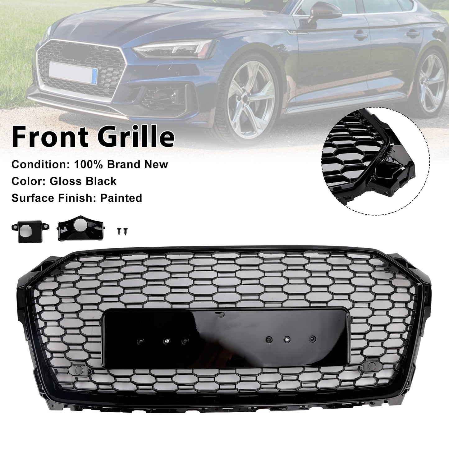 Griglia anteriore a nido d'ape Audi A5 S5 B9 RS5 Style Sport 2017-2019 8W6853651ABFUQ