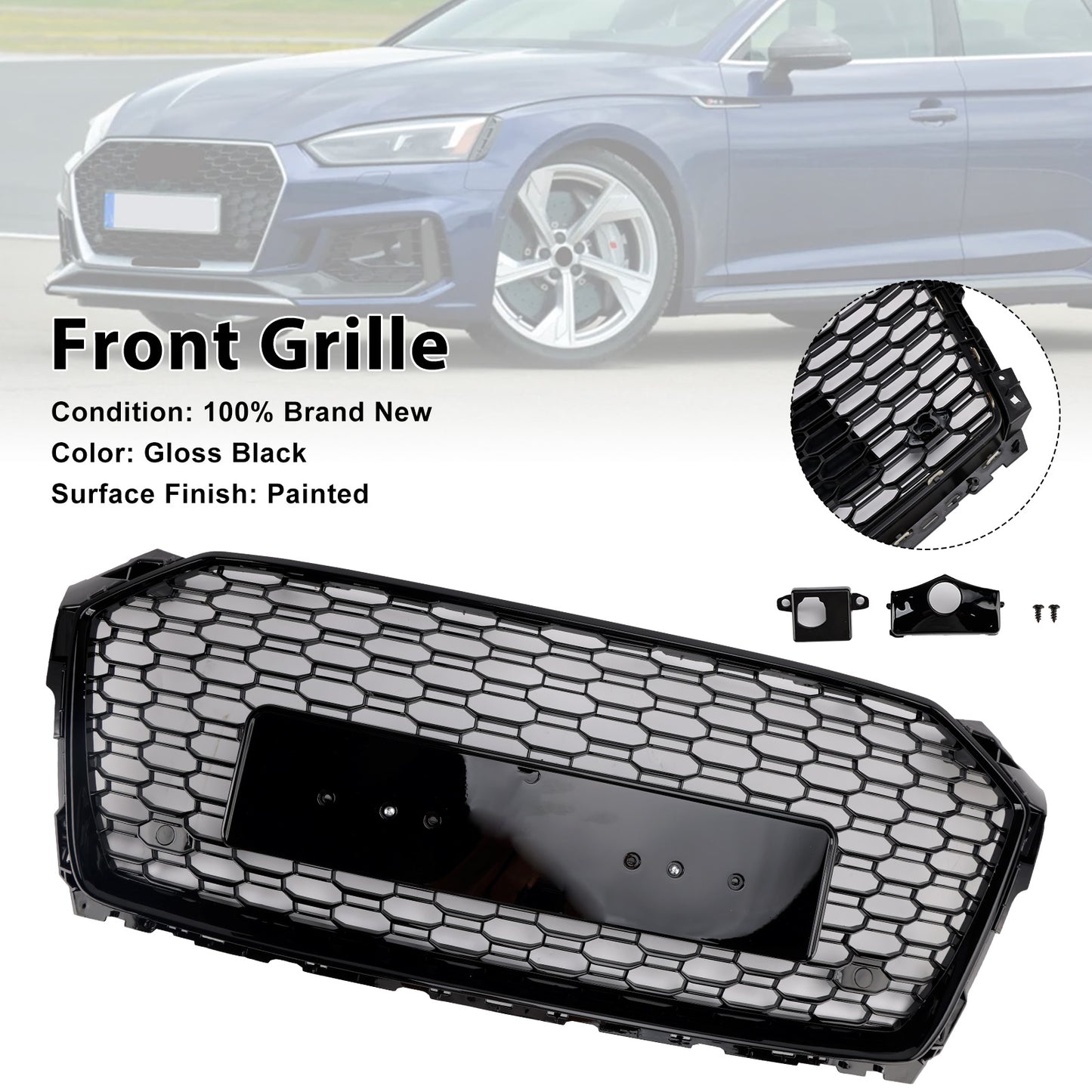 Griglia anteriore a nido d'ape Audi A5 S5 B9 RS5 Style Sport 2017-2019 8W6853651ABFUQ